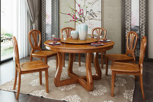 Golden Sandalwood Round Table